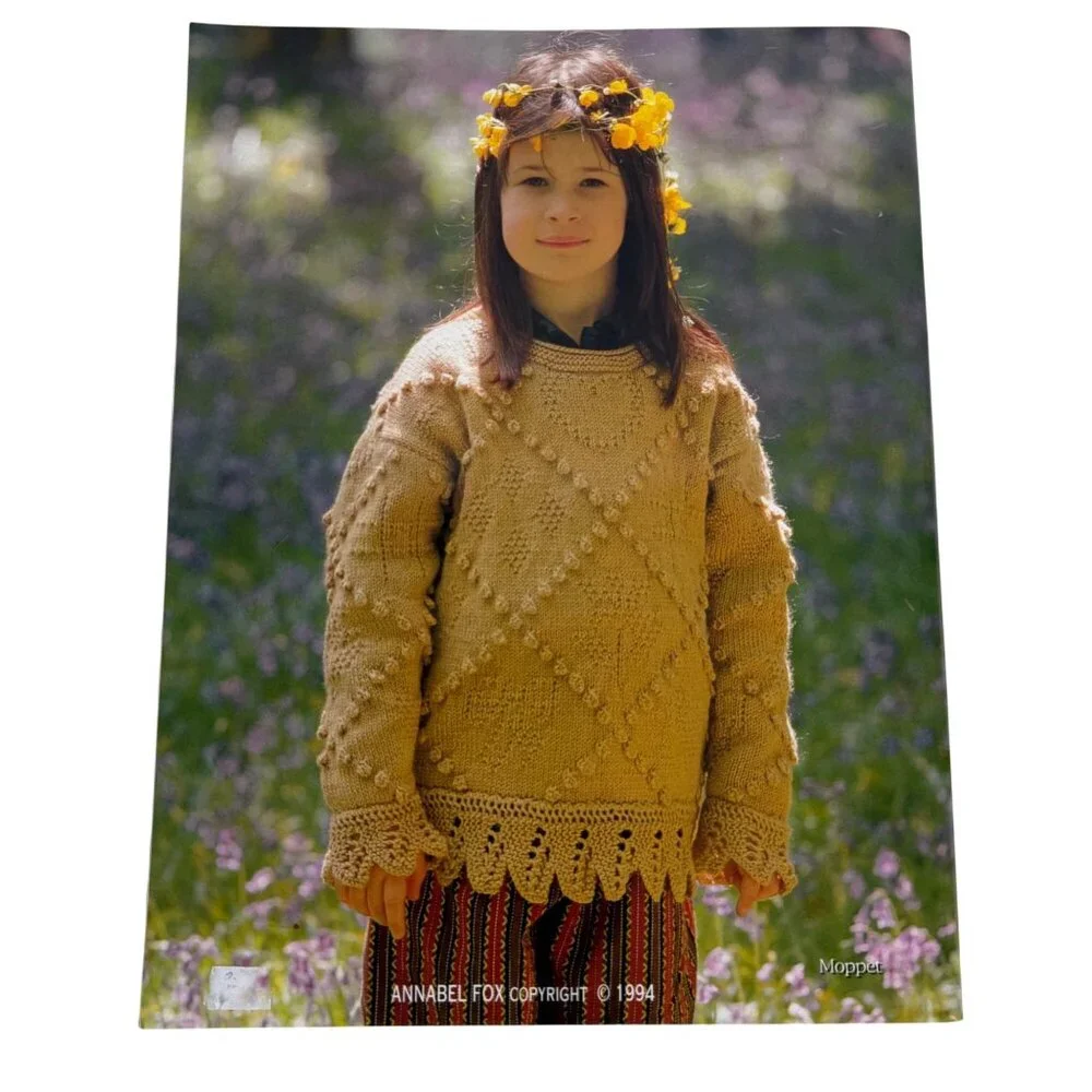 1994 Annabel Fox Knitting Pattern Book Booklet The Watercress Children‎ Vintage